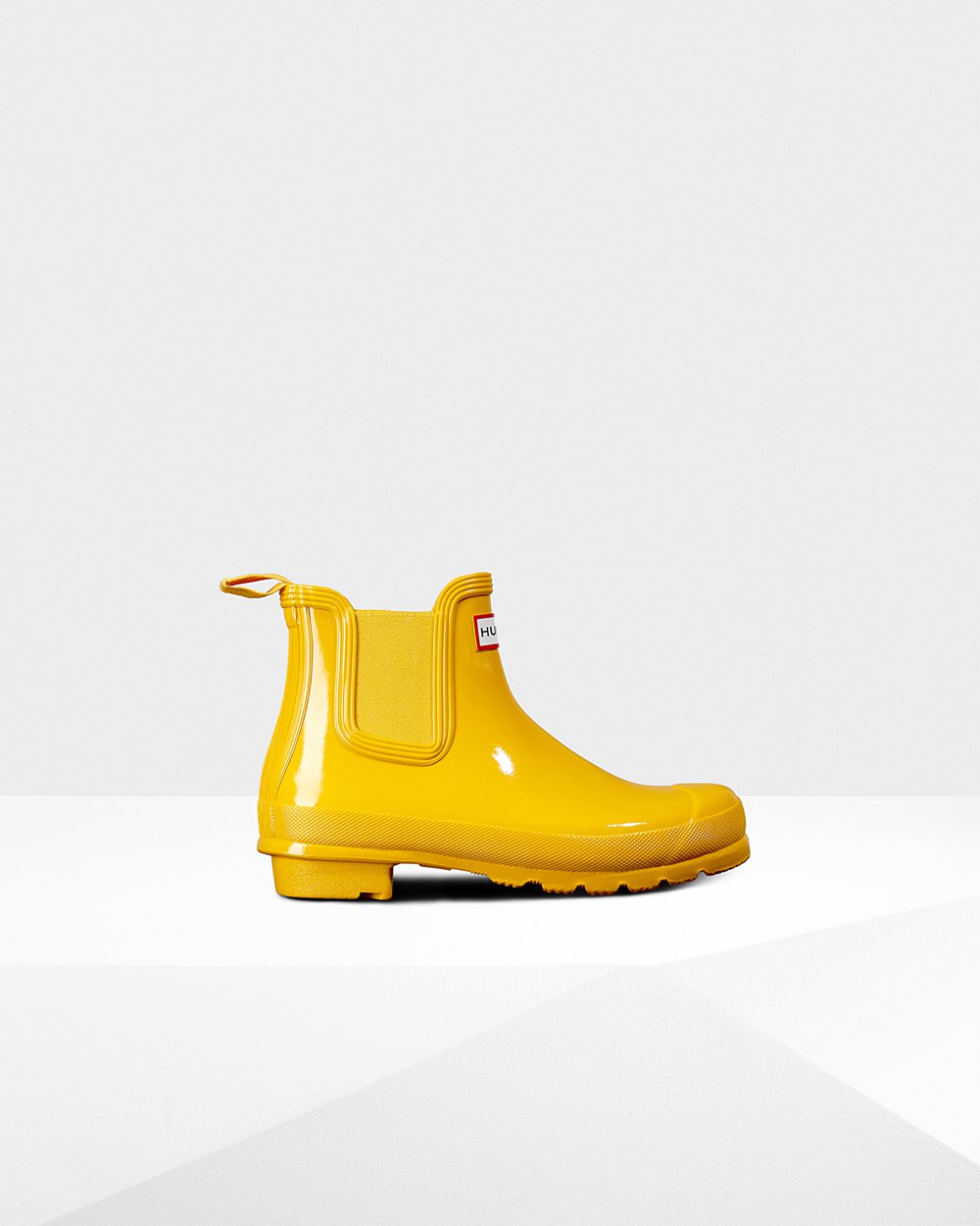 Women Hunter Original Gloss | Chelsea Boots Yellow | NZ-20943-JFBX